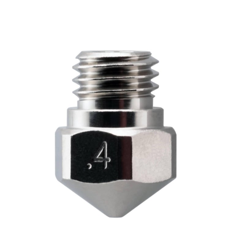 Micro-Swiss Microswiss MK10 Brass Plated Nozzle for PTFE lined Hotend M7 Threads 1.75 mm (Flash Forge/Dremel/Wanhao) (.4mm) - Image 1